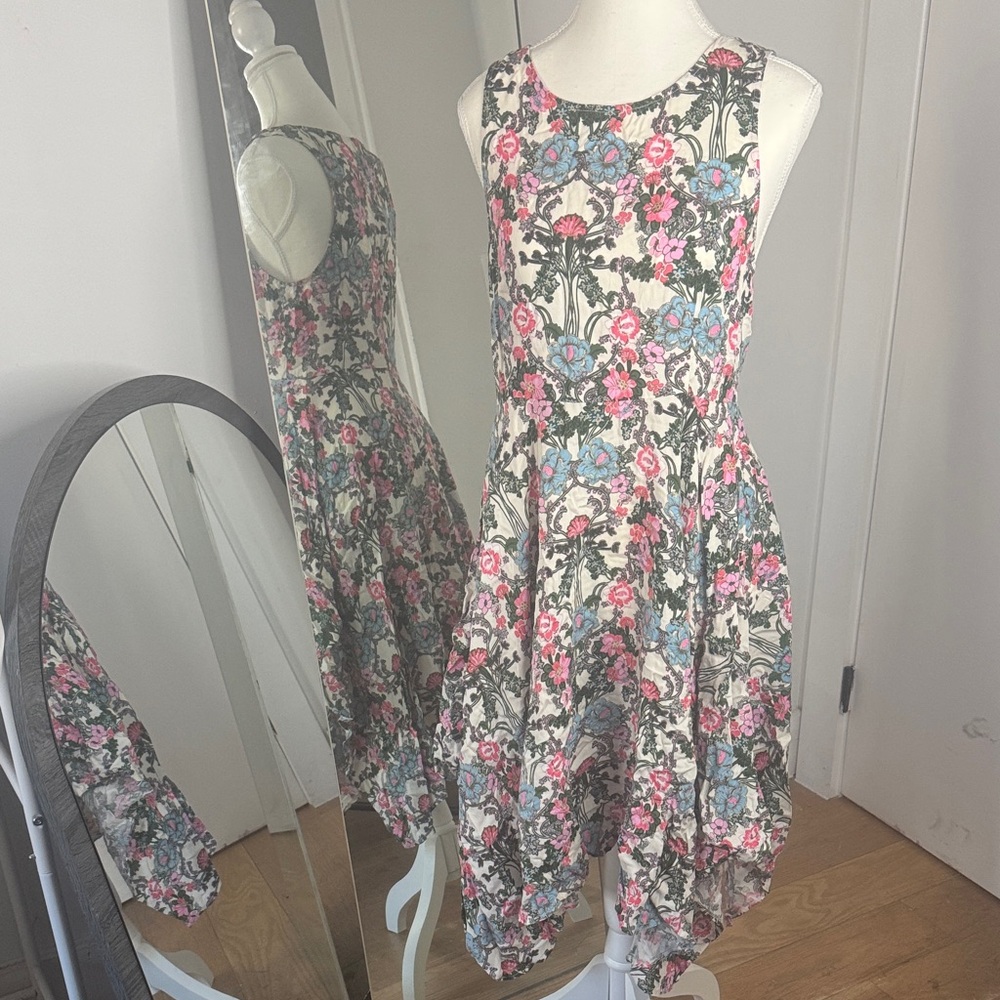 Floral Midi - Sunny Girl Asymmetrical Spring/Summer Sleeveless Dress - Sz M NWT